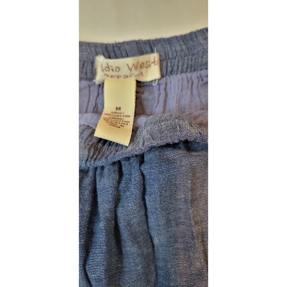 Studio West Apparel Women's Chambray Skirt Size Medium Blue Embroidered Vintage - Picture 7 of 14